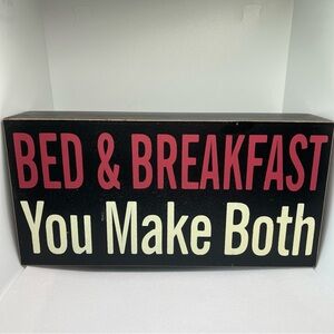 Bed and breakfast sign